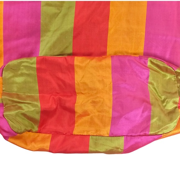 Tabitha Cambodia Handmade‎ Handwoven Silk Stripe Colorful Shoulder Purse Bag - Picture 3 of 11